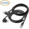 imageCable Matters 10Gbps ComboPack 90 Degree Cat 6 Ethernet Cable  7ft Cat6 Right Angle Ethernet Cable 90Degree  270 Degree RightAngle RJ45 Connectors5 ft