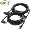 imageCable Matters 10Gbps ComboPack 90 Degree Cat 6 Ethernet Cable  7ft Cat6 Right Angle Ethernet Cable Right Angle Up and Down Connectors10 Feet