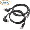 imageCable Matters 10Gbps ComboPack 90 Degree Cat 6 Ethernet Cable  7ft Cat6 Right Angle Ethernet Cable Right Angle Up and Down Connectors3 Feet