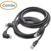 imageCable Matters 10Gbps ComboPack 90 Degree Cat 6 Ethernet Cable  7ft Cat6 Right Angle Ethernet Cable Right Angle Up and Down Connectors7 Feet