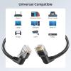 imageCable Matters 10Gbps Rotatable Cat 6 Ethernet Cable  20ft with Ultra Flex PVC Jacket for Tight Spaces Cat 6 Ethernet Cable Right Angle BlackBlack