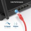 imageCable Matters 10Gbps Snagless Cat 6 Ethernet Cable  25ft Cat 6 Cable Cat6 Cord Ethernet Cord BlackRed