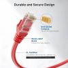 imageCable Matters 10Gbps Snagless Cat 6 Ethernet Cable  25ft Cat 6 Cable Cat6 Cord Ethernet Cord BlackRed