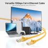 imageCable Matters 10Gbps Snagless Cat 6 Ethernet Cable  25ft Cat 6 Cable Cat6 Cord Ethernet Cord BlackYellow