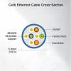 imageCable Matters 10Gbps Snagless Cat 6 Ethernet Cable  25ft Slim Profile Cat 6 Cable Cat6 Cord Thin Ethernet Cord BlackBlue