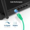 imageCable Matters 10Gbps Snagless Cat 6 Ethernet Cable  25ft Slim Profile Cat 6 Cable Cat6 Cord Thin Ethernet Cord BlackGreen