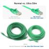 imageCable Matters 10Gbps Snagless Cat 6 Ethernet Cable  25ft Slim Profile Cat 6 Cable Cat6 Cord Thin Ethernet Cord BlackGreen