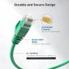 imageCable Matters 10Gbps Snagless Cat 6 Ethernet Cable  25ft Slim Profile Cat 6 Cable Cat6 Cord Thin Ethernet Cord BlackGreen