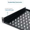 imageCable Matters 1U Server Rack Shelf for 19quot Frame ampamp Cabinet 10quot Depth with 55lbs Weight Capacity Rack Mount Shelf in Black
