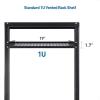 imageCable Matters 1U Server Rack Shelf for 19quot Frame ampamp Cabinet 10quot Depth with 55lbs Weight Capacity Rack Mount Shelf in Black