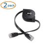 imageCable Matters 2Pack Retractable Ethernet Cable 3ft Retractable Cat 5e Cable Cat5e Cord Supporting 101001000 Mbps Gigabit Ethernet