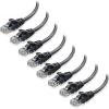 imageCable Matters 8Pack Snagless Short Cat 5e Ethernet Cable  1ft Gigabit Cat5e Cable Cat5e Ethernet Cord MulticoloredBlack
