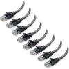 imageCable Matters 8Pack Snagless Short Cat 5e Ethernet Cable  1ft Gigabit Cat5e Cable Cat5e Ethernet Cord MulticoloredBlack