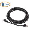 imageCable Matters 8Pack Snagless Short Cat 5e Ethernet Cable  1ft Gigabit Cat5e Cable Cat5e Ethernet Cord MulticoloredBlack