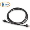 imageCable Matters 8Pack Snagless Short Cat 5e Ethernet Cable  1ft Gigabit Cat5e Cable Cat5e Ethernet Cord MulticoloredBlack