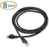 imageCable Matters 8Pack Snagless Short Cat 5e Ethernet Cable  1ft Gigabit Cat5e Cable Cat5e Ethernet Cord MulticoloredBlack