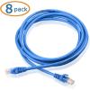 imageCable Matters 8Pack Snagless Short Cat 5e Ethernet Cable  1ft Gigabit Cat5e Cable Cat5e Ethernet Cord MulticoloredBlue