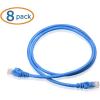 imageCable Matters 8Pack Snagless Short Cat 5e Ethernet Cable  1ft Gigabit Cat5e Cable Cat5e Ethernet Cord MulticoloredBlue