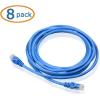 imageCable Matters 8Pack Snagless Short Cat 5e Ethernet Cable  1ft Gigabit Cat5e Cable Cat5e Ethernet Cord MulticoloredBlue