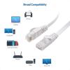 imageCable Matters Cat6 Snagless Long Flat Ethernet Cable 50 ft in White with Nailin Cable Clips