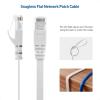 imageCable Matters Cat6 Snagless Long Flat Ethernet Cable 50 ft in White with Nailin Cable Clips