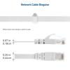 imageCable Matters Cat6 Snagless Long Flat Ethernet Cable 50 ft in White with Nailin Cable Clips