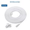 imageCable Matters Cat6 Snagless Long Flat Ethernet Cable 50 ft in White with Nailin Cable Clips