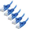 imageCable Matters 10Gbps 5Pack Snagless Cat 6 Ethernet Cable  5ft Slim Profile Cat 6 Cable Cat6 Cord Thin Ethernet Cord BlueBlue