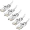 imageCable Matters 10Gbps 5Pack Snagless Cat 6 Ethernet Cable  5ft Slim Profile Cat 6 Cable Cat6 Cord Thin Ethernet Cord BlueWhite