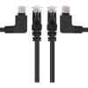 imageCable Matters 10Gbps ComboPack 90 Degree Cat 6 Ethernet Cable  7ft Cat6 Right Angle Ethernet Cable 90Degree  270 Degree RightAngle RJ45 Connectors3 ft