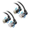 imageCable Matters 10Gbps Rotatable Cat 6 Ethernet Cable  20ft with Ultra Flex PVC Jacket for Tight Spaces Cat 6 Ethernet Cable Right Angle BlackBlack