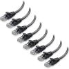 imageCable Matters 8Pack Snagless Short Cat 5e Ethernet Cable  1ft Gigabit Cat5e Cable Cat5e Ethernet Cord MulticoloredBlack