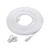 imageCable Matters Cat6 Snagless Long Flat Ethernet Cable 50 ft in White with Nailin Cable Clips