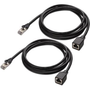 imageCable Matters 10Gbps 2Pack Shielded Cat 6 Ethernet Extension Cable  6ft Shielded Ethernet Extender Cat6 Extension Cable10 Feet