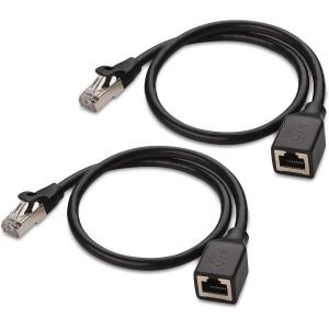 imageCable Matters 10Gbps 2Pack Shielded Cat 6 Ethernet Extension Cable  6ft Shielded Ethernet Extender Cat6 Extension Cable15 Feet