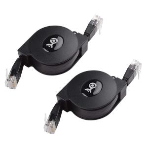 imageCable Matters 2Pack Retractable Ethernet Cable 3ft Retractable Cat 5e Cable Cat5e Cord Supporting 101001000 Mbps Gigabit Ethernet