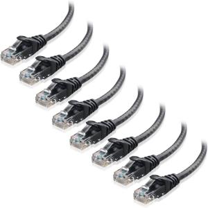 imageCable Matters 8Pack Snagless Short Cat 5e Ethernet Cable  1ft Gigabit Cat5e Cable Cat5e Ethernet Cord MulticoloredBlack