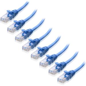 imageCable Matters 8Pack Snagless Short Cat 5e Ethernet Cable  1ft Gigabit Cat5e Cable Cat5e Ethernet Cord MulticoloredBlue