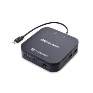 imageIntel Certified Cable Matters Dual Monitor Thunderbolt 3 Dock with HDMI 20 and DisplayPort USB 31 Gigabit Ethernet Audio and 60W Charging  Compatible with USB4 and Thunderbolt 4